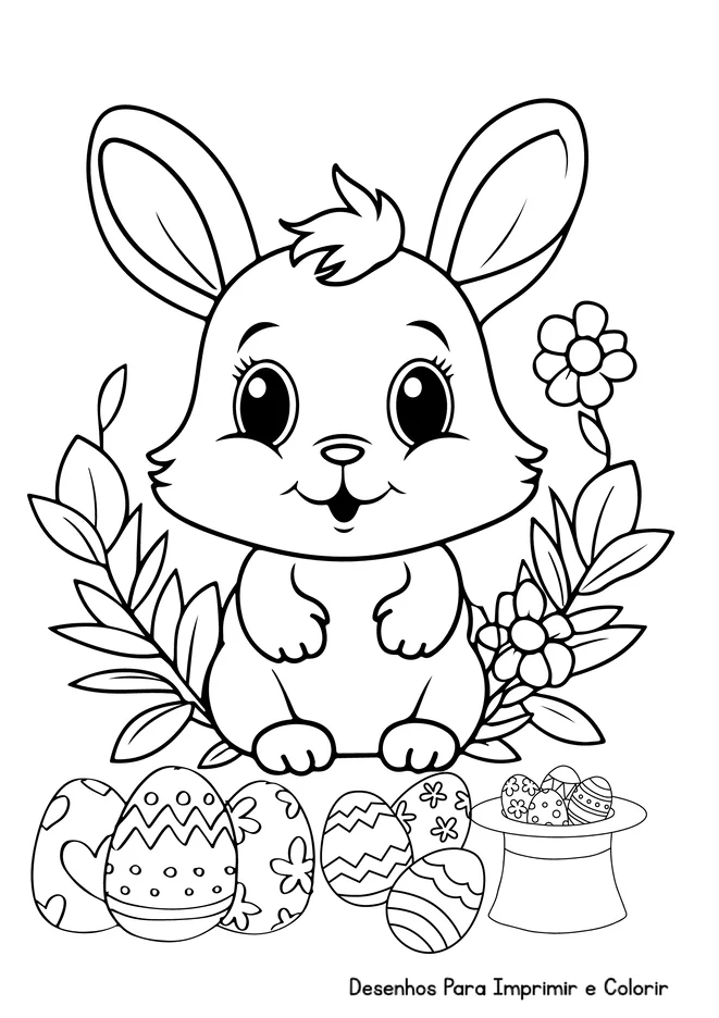 Desenhos da Pascoa para colorir para imprimir e colorir - imagem 8